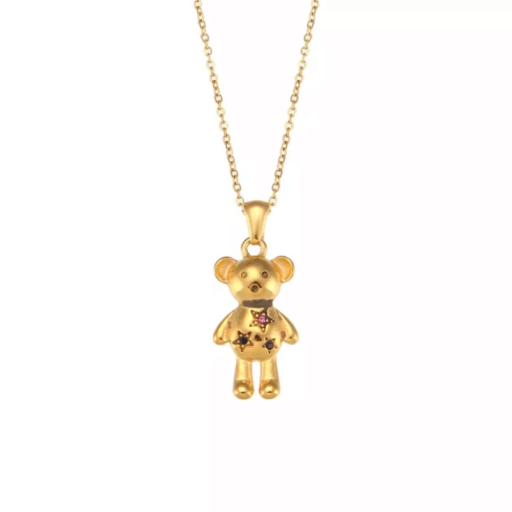 NEW 18K GOLD CUTE BEAR PENDANT NECKLACE, NICE NECKLACE, CUTE NECKLACE - Picture 5 of 5